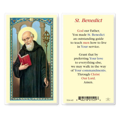 Saint Benedict God Our Father Holy Card