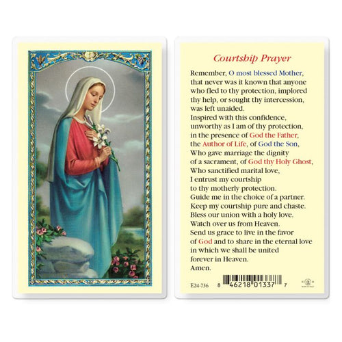 Courtship Prayer with Madonna Holy Card