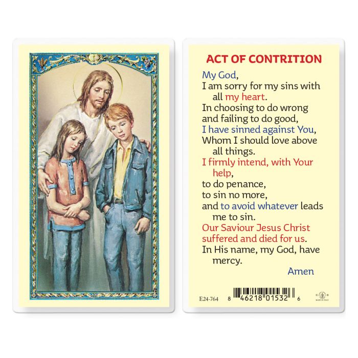 Act of Contrition Prayer Card – Catholic Book & Gift Store