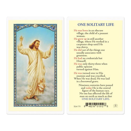 One Solitary Life Prayer Card