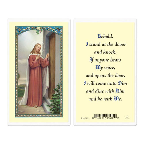 Behold Knock at the Door Holy Card