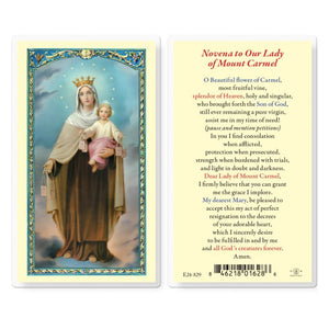 Our Lady of Mount Carmel Novena Holy Card