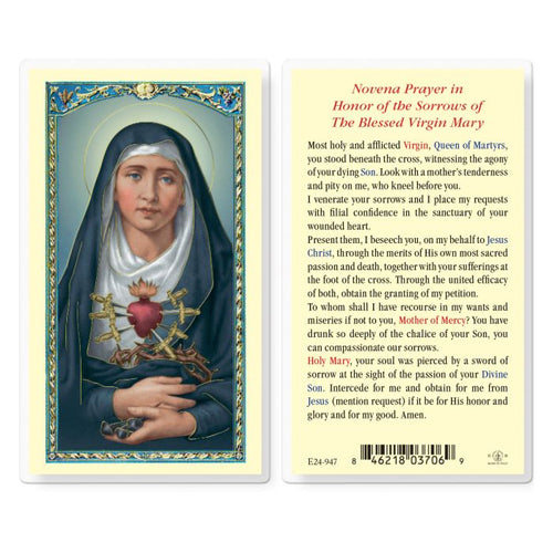 Novena Prayer in Honor of the Sorrows the Blessed Virgin Mary
