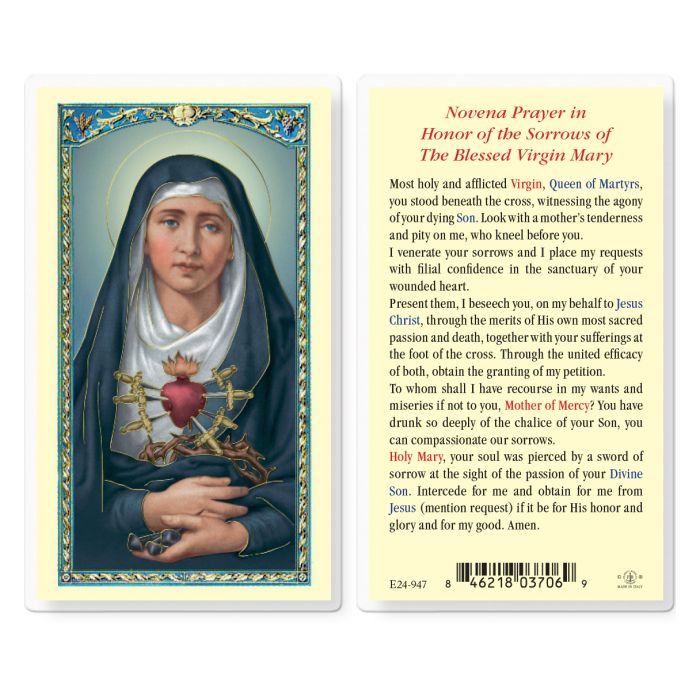 Novena Prayer in Honor of the Sorrows the Blessed Virgin Mary