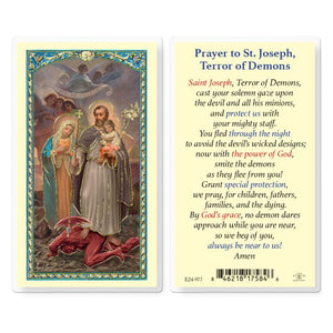 St. Joseph "Terror of Demons" Holy Card