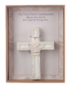 Cross in Gift Box - On Your First Communion