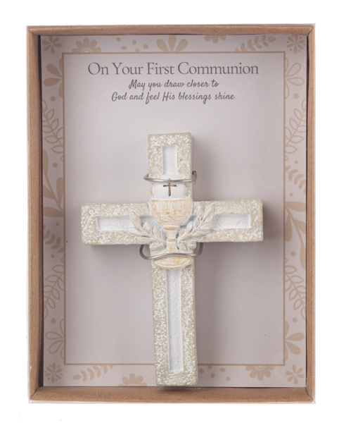 Cross in Gift Box - On Your First Communion