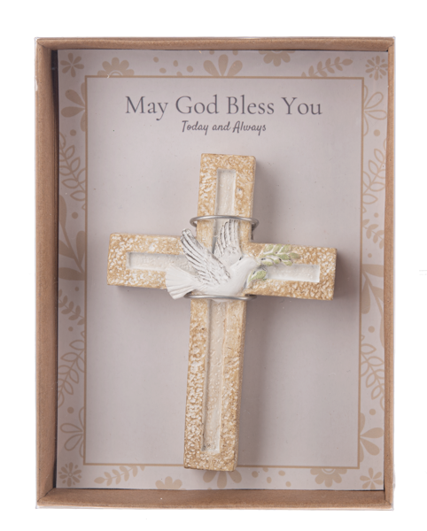 Cross in Gift Box - May God Bless You