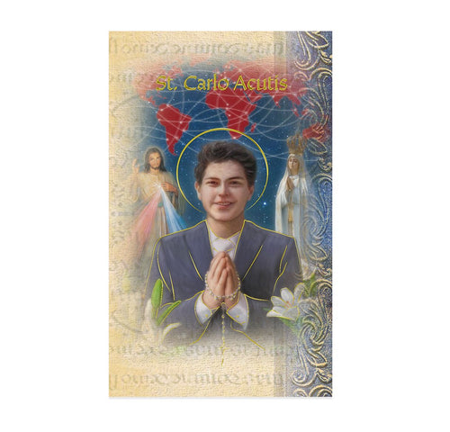 Biography Prayer Card of Saint Carlo Acutis
