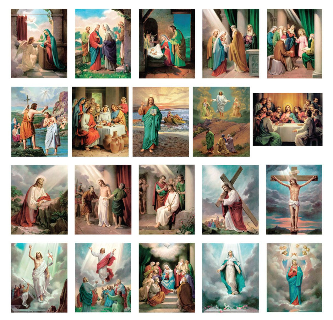 Mysteries of the Rosary Poster Set