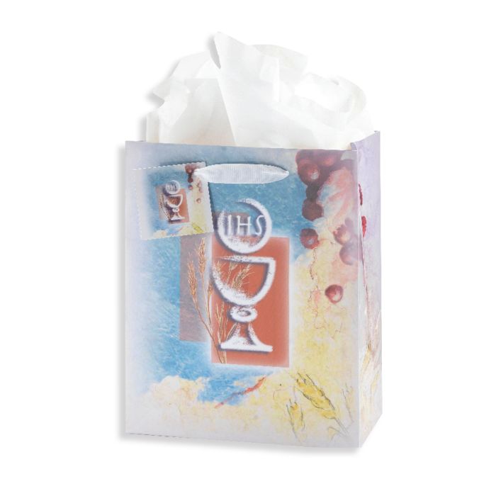White Chalice Small Gift Bag with Tissue