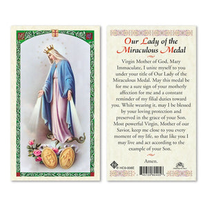 Our Lady of Miraculous Medal Prayer Card