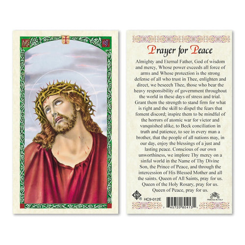 Ecce Homo Prayer for Peace Prayer Card