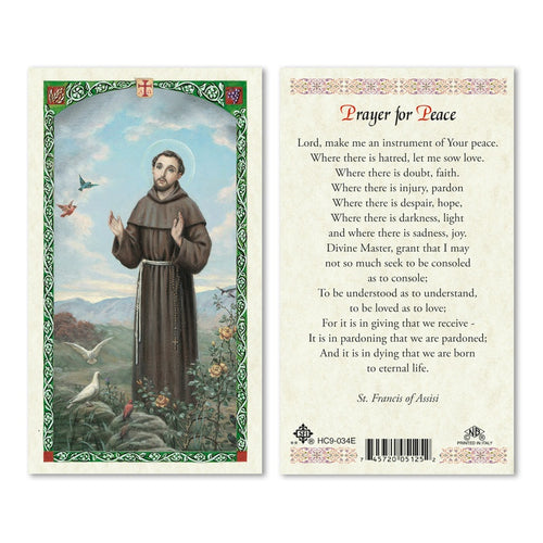Prayer for Peace Prayer Card