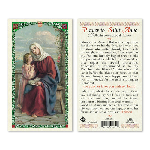 Prayer to Saint Anne Prayer Card