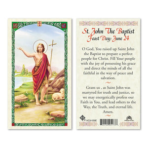St. John the Baptist Feast Day: June 24th Prayer Card
