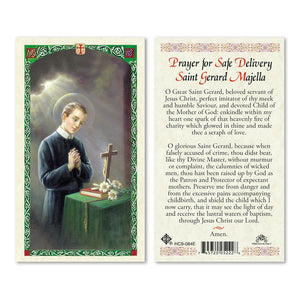 Prayer for Safe Delivery Saint Gerard Majella Prayer Card