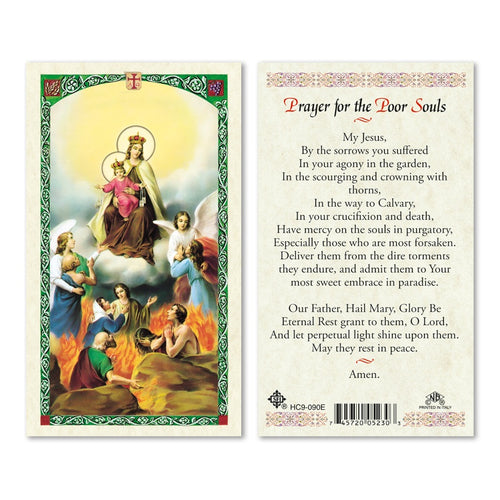 Our Lady of Mount Carmel with Prayer for the Pour Souls