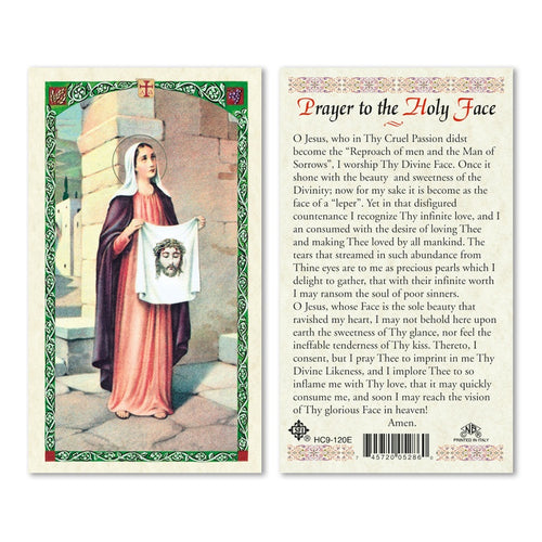 Saint Veronica Prayer to the Holy Face Holy Card