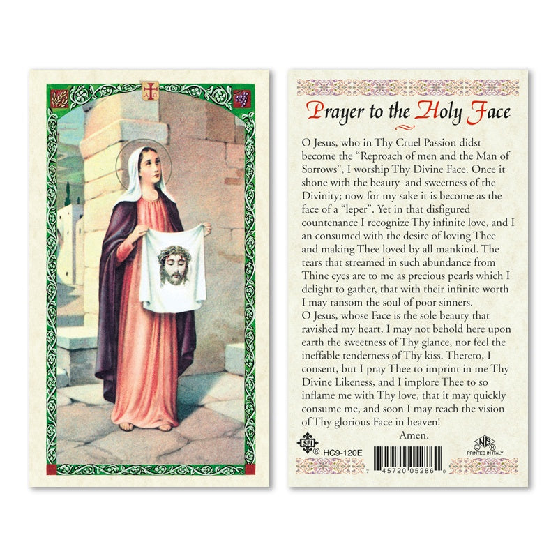 Saint Veronica Prayer to the Holy Face Holy Card