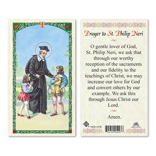 Prayer to Saint Philip Neri Prayer Card