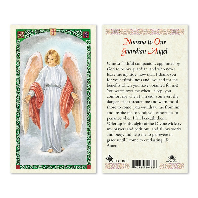 Novena to Our Guardian Angel Holy Card