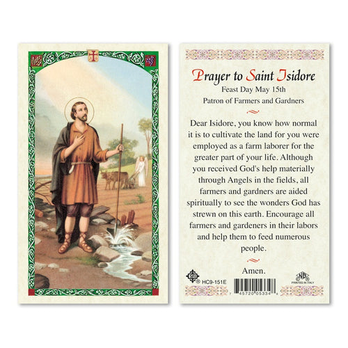 Prayer to Saint Isidore Holy Card
