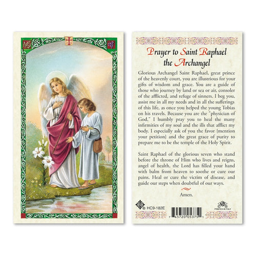 Saint Raphael the Archangel Prayer Card