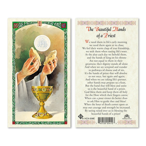 The Beautiful Hands of a Priest Prayer Card
