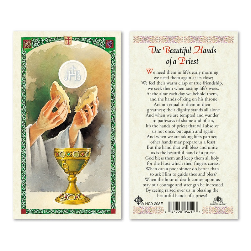 The Beautiful Hands of a Priest Prayer Card