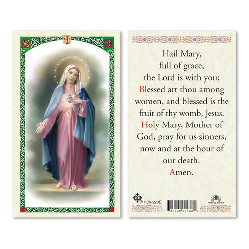 Hail Mary Prayer Card