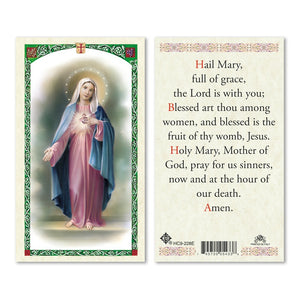Hail Mary Prayer Card