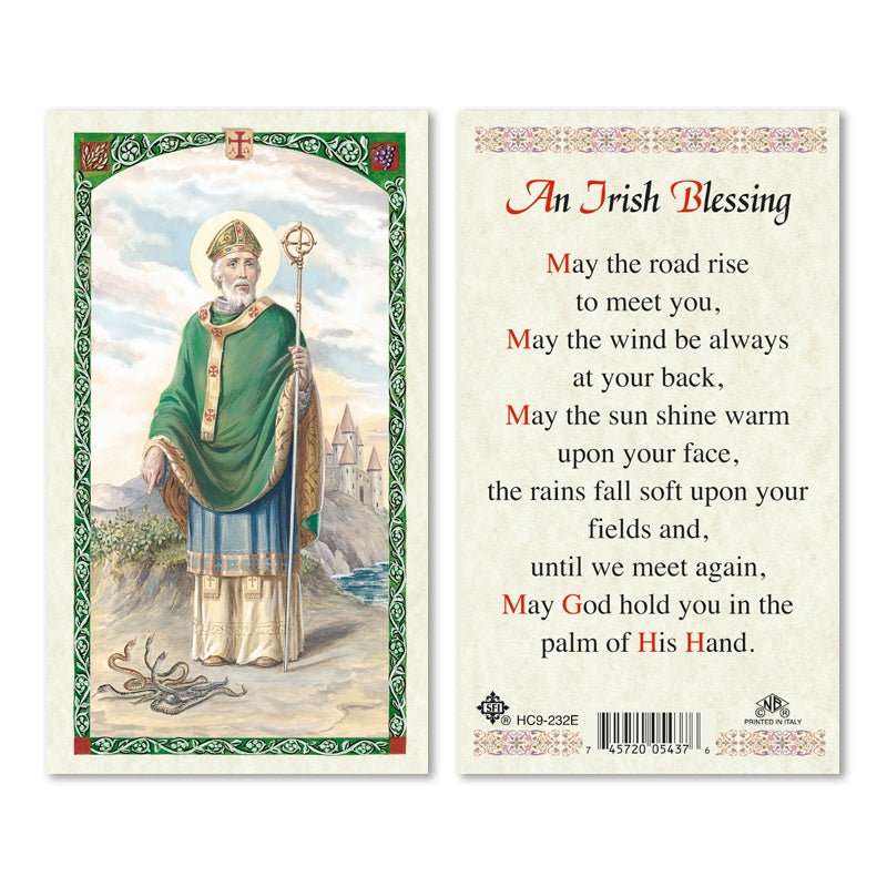 St. Patrick Irish Blessing Prayer Card