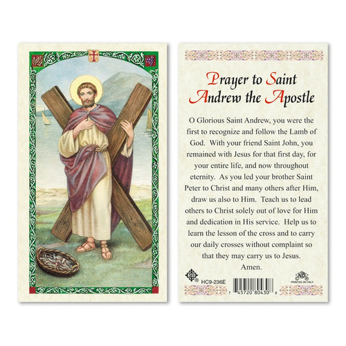 Prayer to Saint Andrew the Apostle Prayer Card