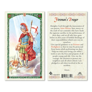 Saint Florian Fireman's Prayer Card