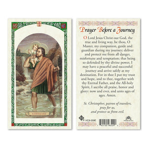 Prayer before a Journey / Saint Christopher Holy Card