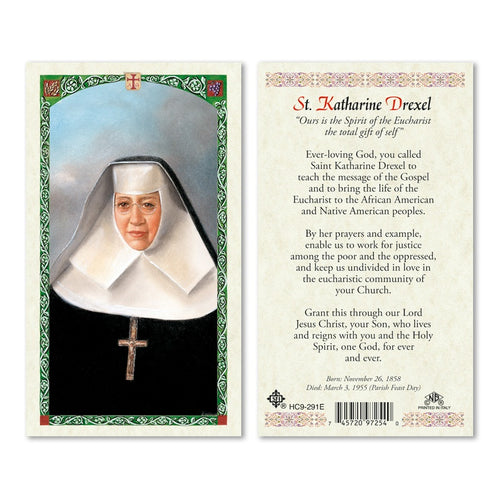 St. Katharine Drexel Prayer Card