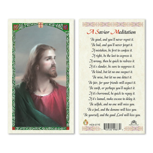A Savior Meditation Prayer Card