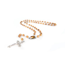 Olive Wood Rosary With Divine Mercy of Jesus Oval Center