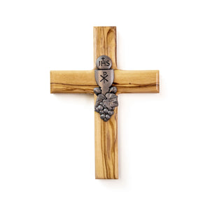 First Communion Olive Wood Wall Cross/5"H