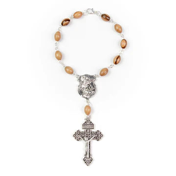 St. Michael Olive Wood Auto Rosary