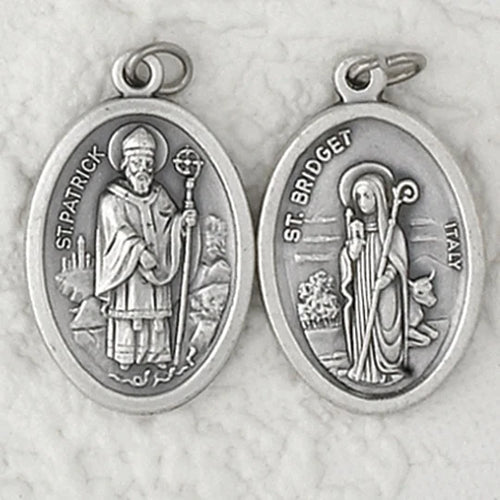 ST PATRICK & ST BRIDGET OXIDIZED MEDAL