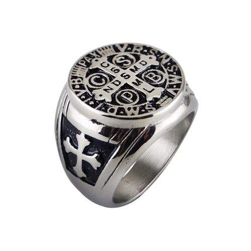 St. Benedict Medal Stainless Steel Ring – Size 11