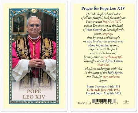 Pope Leo XIV Prayer Card