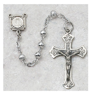 4MM ALL STERLING ROSARY - 1-4LF