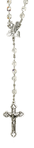 Clear Confirmation Crystal Rosary