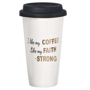 5.25"H THERMAL MUG - I LIKE MY COFFEE... - 11107 - Catholic Book & Gift Store