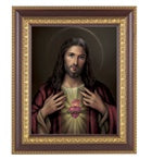 SACRED HEART OF JESUS IN CHERRY FRAME - 126-115 - Catholic Book & Gift Store 
