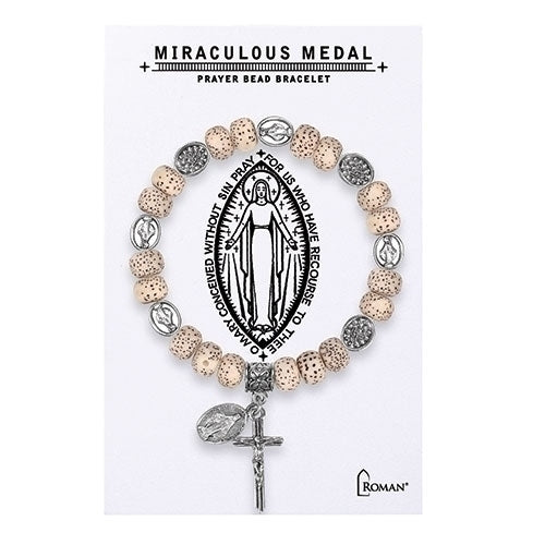 Miraculous Medal Prayer Bead Bracelet