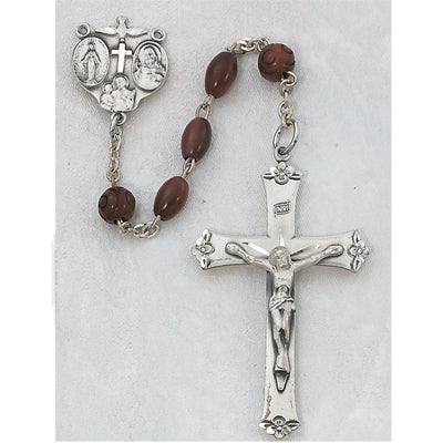 4X6MM BROWN COCOA BEAD ROSARY - 129DF - Catholic Book & Gift Store 
